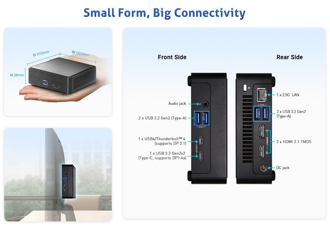 Amazon.com: NUCS BOX-255H Slim Mini PC/Intel Core Ultra 7(Arrow